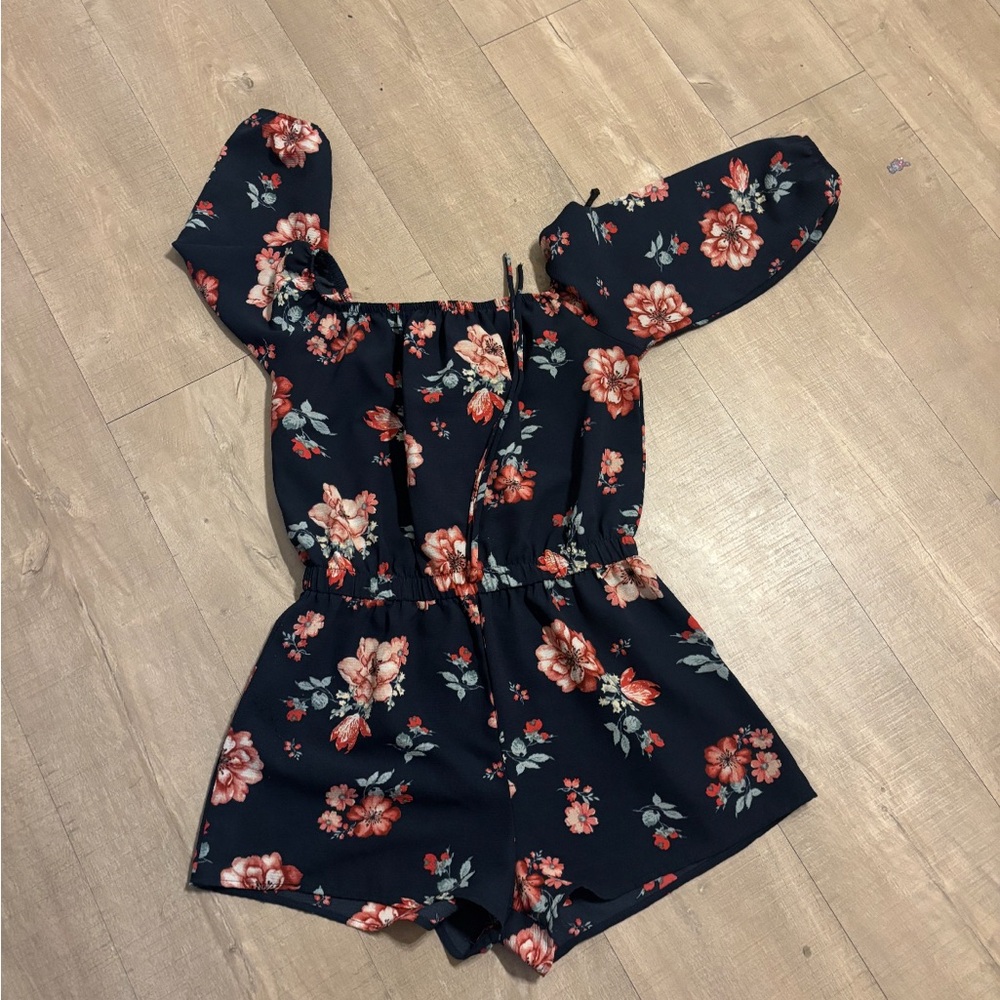 Floral Off-Shoulder Romper